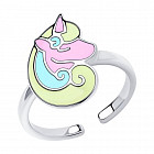 Кольцо из серебра с эмалью