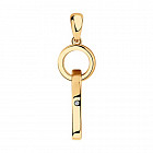 Подвеска из золочёного серебра с бриллиантом