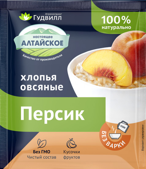 Хлопья овсяные с персиком
