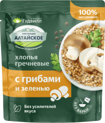 Хлопья гречневые с грибами