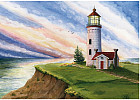 Мозаика алмазная «Маяк на рассвете»
