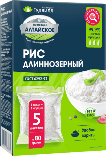 Рис длиннозерный в варочных пакетах