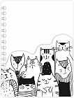 Папка-разделитель для записной книжки или ежедневника «Коты»