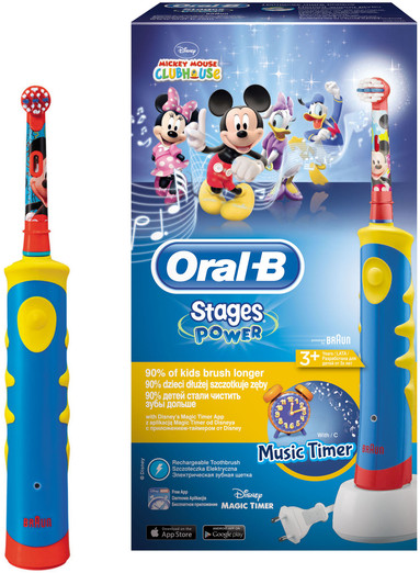 Щетка детская электрическая «Stages Power Микки»