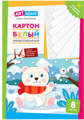 Картон белый «Мишка»