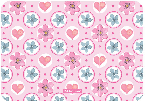 Подкладка настольная | Pink Flowers | Erich Krause