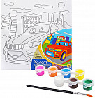 Холст с красками «Крутая машинка»