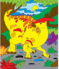 Картина по номерам «Динозавр в джунглях»