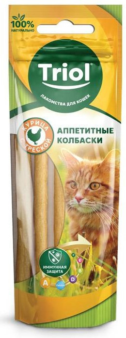 Колбаски для кошек из кролика с курицей | Triol