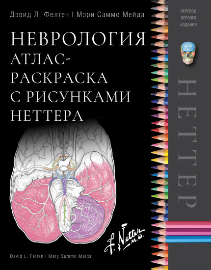 Неврология. Атлас-раскраска с рисунками Неттера