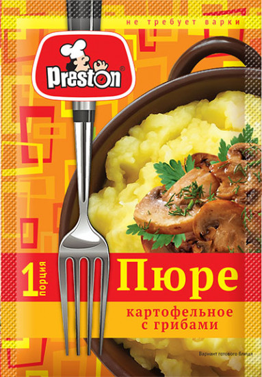 Пюре картофельное с грибами