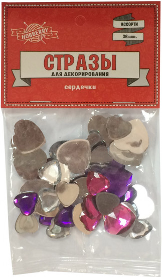 Стразы для декорирования «Сердечки»