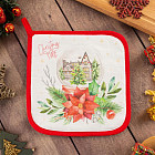 Прихватка «Christmas red flowers»
