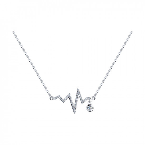 Колье из серебра с фианитами