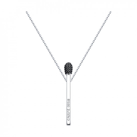 Колье из серебра с фианитами