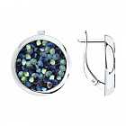 Серьги из серебра с кристаллами Swarovski