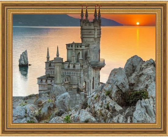 Мозаика алмазная «Закат в Крыму»