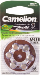 Набор батареек Camelion Zinc Air A312-BP6