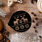 Трафарет для кофе «Вязаный узор»