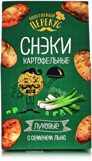 Снэки картофельные c семенем льна «Луковые»