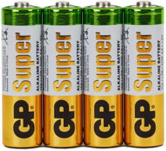 Набор батареек Super Alkaline LR6 GP 15ARS-2SB4 AA