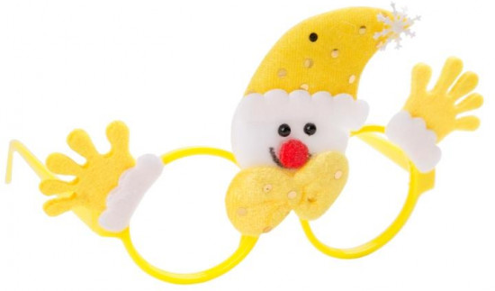 Очки новогодние «Желтый Снеговик»