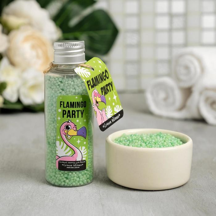Жемчуг для ванны с ароматом яблока «Flamingo party» | Tropical | Beauty Fox