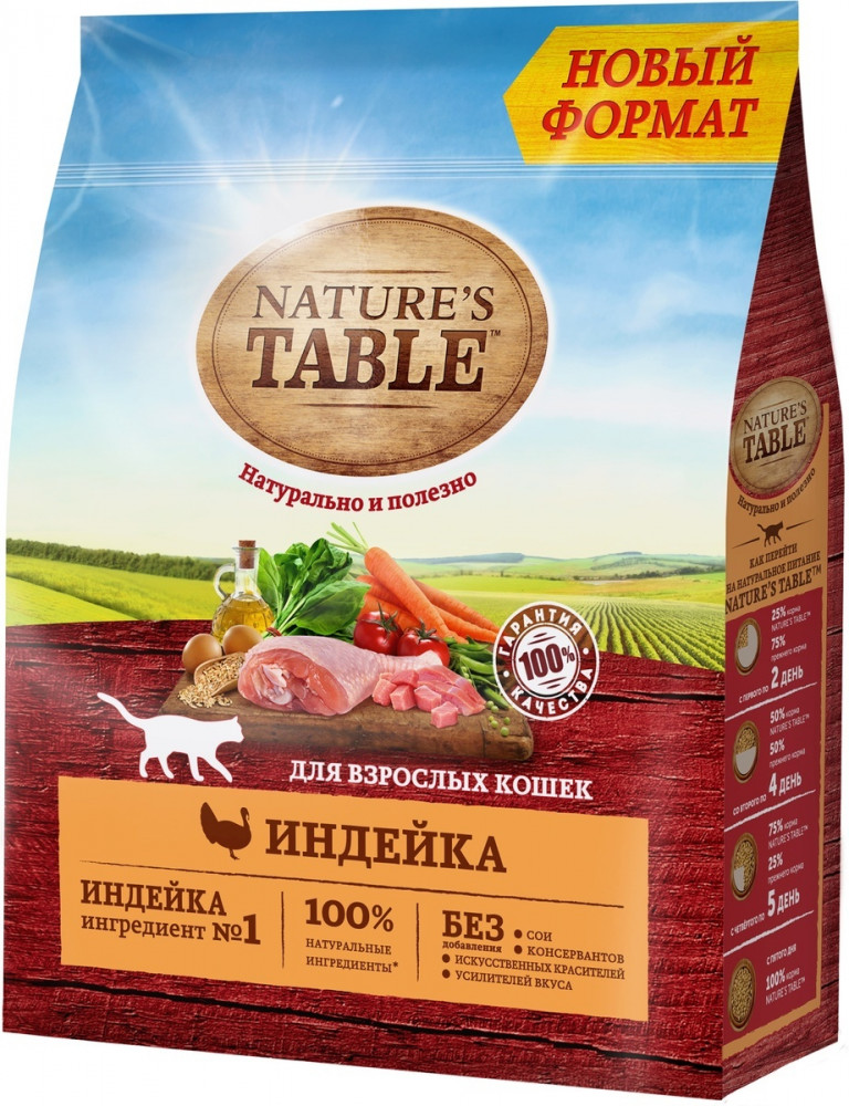 Корм для взрослых кошек с индейкой | Nature’s Table