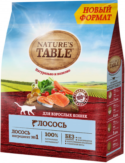 Корм для взрослых кошек с лососем