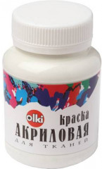 Краска акриловая для ткани, белый