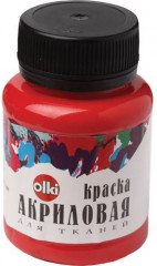 Краска акриловая для ткани, красный