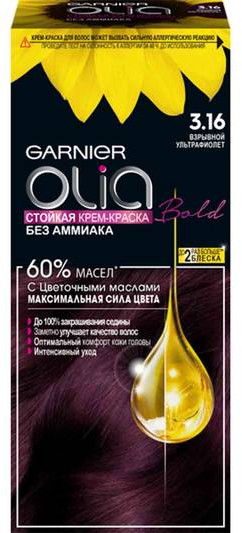 Крем-краска для волос, оттенок 3.16 Взрывной ультрафиолет | Olia | Garnier