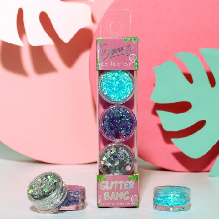 Набор блёсток для лица и тела «Glitter bang» | Beauty Fox