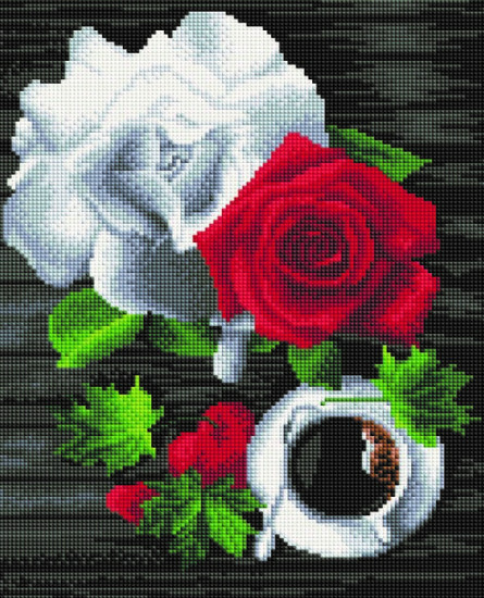 Мозаика алмазная «Кофе и цветы»