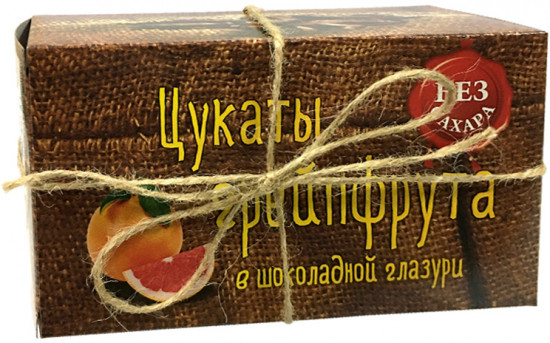 Цукаты грейпфрута в шоколадной глазури без сахара