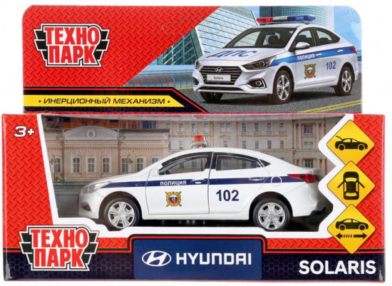 Машина металлическая «Hyundai Solaris Полиция»