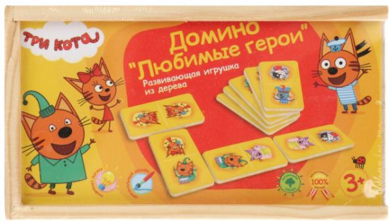 Игра настольная домино «Три кота»