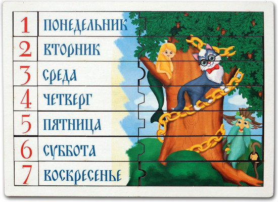 Рамка-вкладыш «Дни недели Кот ученый»