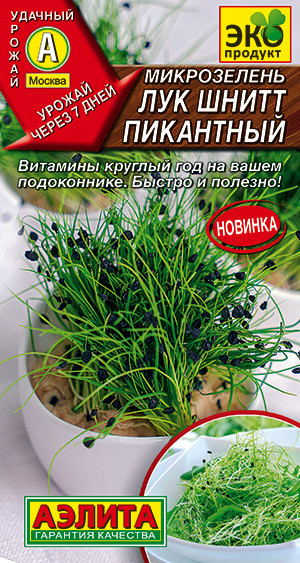 Микрозелень лук шнитт «Пикантный» | Удачный урожай | Аэлита