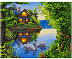 Набор для рисования по номерам «Дом у озера»