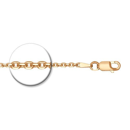 Цепь классическая из золочёного серебра