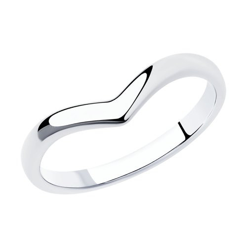 Кольцо из серебра с родированием