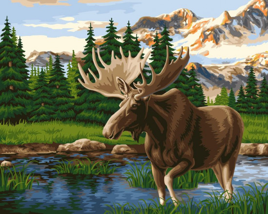 Картина по номерам «Лось»