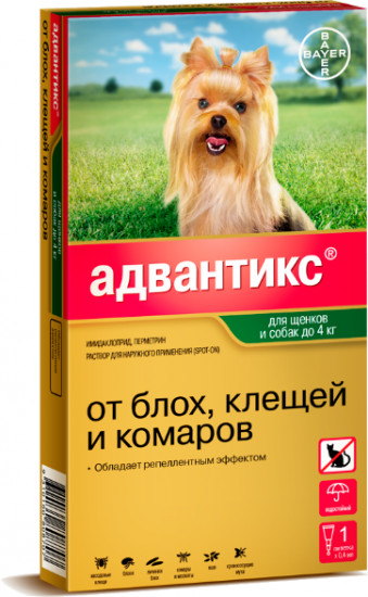 Капли от блох для щенков и собак