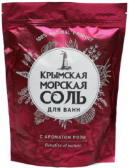 Соль морская для ванн с ароматом розы