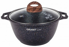 Кастрюля со стеклянной крышкой «Granit Ultra Blue»