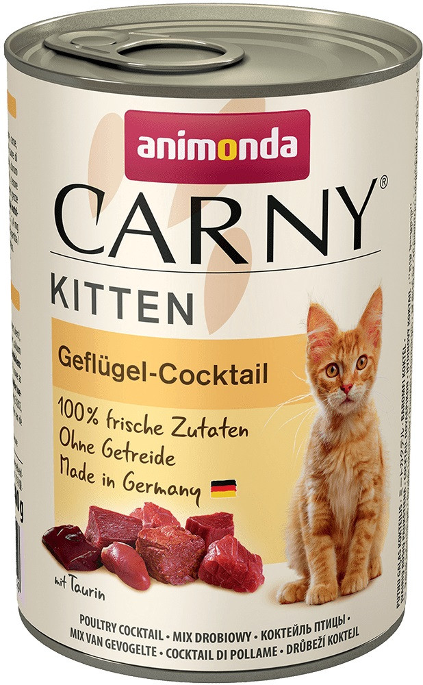 Консервы для котят с говядиной и домашней птицей | Carny Kitten | Animonda
