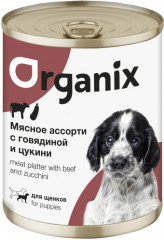 Консервы для щенков с говядиной и цукини