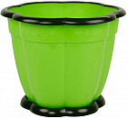 Цветочный горшок «Восторг» (1,5 л), с поддоном, цвет зеленый