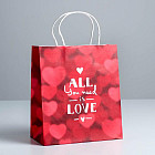 Пакет подарочный «All you need is love»